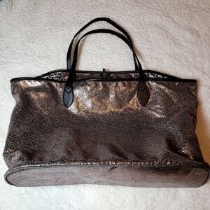 Sorial New York Metallic Gold Travel Purse Lightweight Animal Print